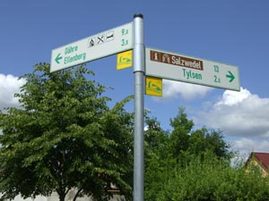 Radwegschild Wallstave Radwegschild Wallstave