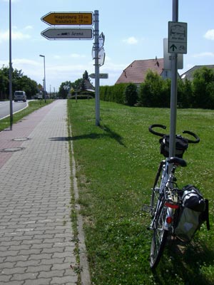 Radweg-Ende in Oschersleben
