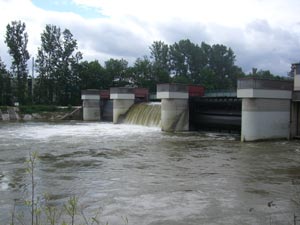 Donau Wehr Kraftwerk Bfinger Halde