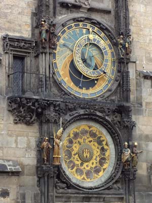 Prag Rathaus mit astronomischer Aposteluhr