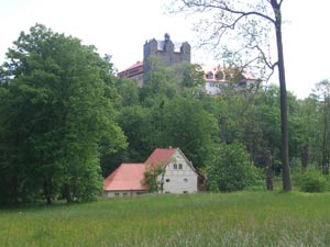 Blick zum Schloss Ballenstedt