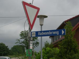 Radwegschild Miesterhorst