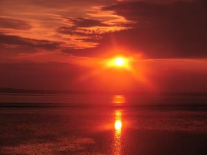 Sonnenuntergang bei Eckwarderhoerne