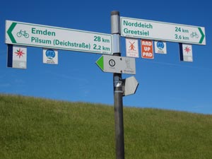 Hauptwegweiser Nordseeküsten Radweg Hauptwegweiser Nordseeküsten Radweg