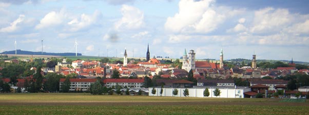 Weg zum Campingplatz ein Panoramablick auf Zittau