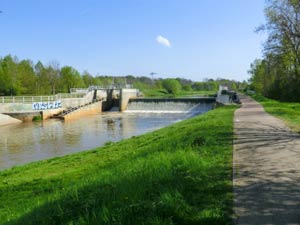 Pleißeradweg am Wehr Markkleeberg