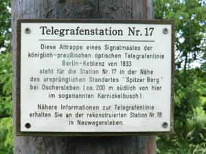 Telegraphenstation 17 Signalmast