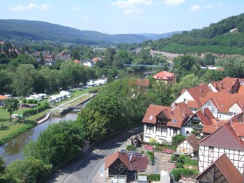 Blick vom Fährenpfortenturm auf Hann Münden Blick vom Fährenpfortenturm auf Hann Münden