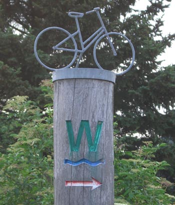 Werratal-Radweg-Hinweisschild Hessen