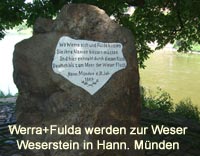 Weserstein in Hann Münden Weserstein in Hann Münden