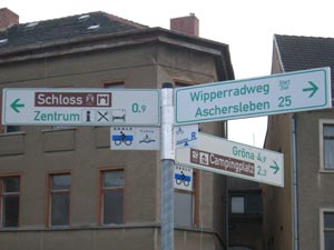 Wipper-Radweg-Ende in Bernburg