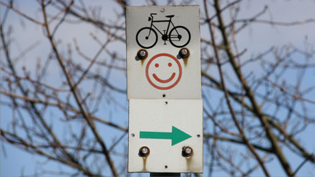 anderes Radwegschild