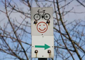 anderes Radwegschild