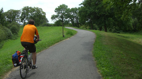 Radweg auf dem Elbdeich Radweg auf dem Elbdeich
