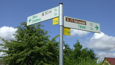 Radwegschild Wallstave Radwegschild Wallstave