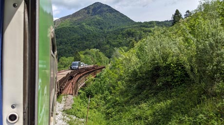 Ausblick aus dem Zugfenster