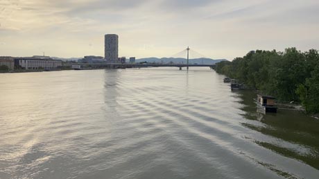 Ausblick auf die Donau bei Wien