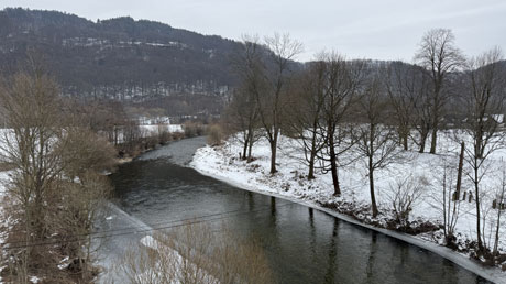 Bahnbr�cke �ber die Jizera