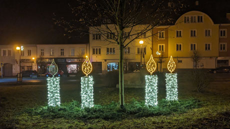 Adventskerzen am Markt