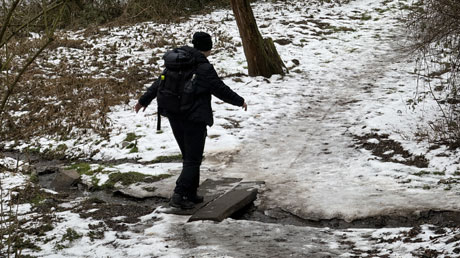 Wanderung durch Schnee