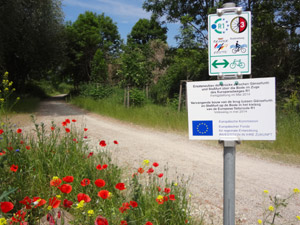 Radwegschild R1 Gänsefurth
