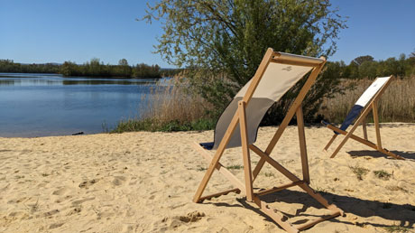 Rast am Ditfurter See Sandstrand Rast am Ditfurter See Sandstrand
