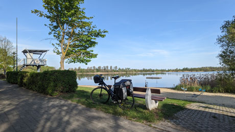Abfahrt am Löderburger See Abfahrt am Löderburger See