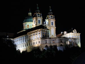 Stift Melk bei Nacht Stift Melk bei Nacht