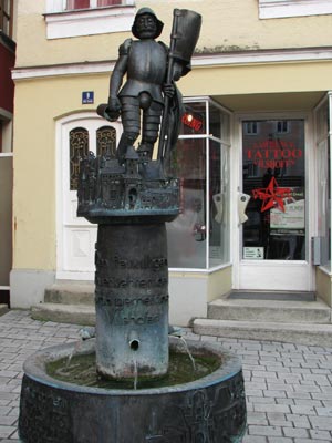 Vilshofen Springbrunnen Heiliger Florian Vilshofen Springbrunnen Heiliger Florian