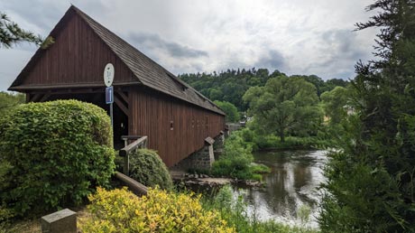 Holzgedeckte Brücke Radošov