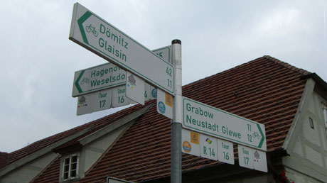 Hinweisschild in Ludwigslust Hinweisschild in Ludwigslust