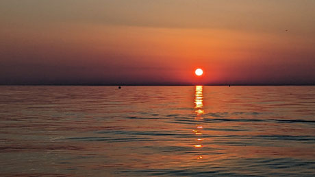 Insel Poel Ostsee mit Sonnenuntergang