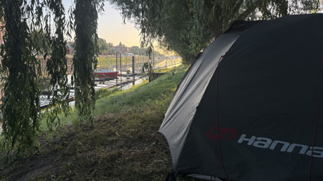 Tangerm�nde Sonnenaufgang am Hafen
