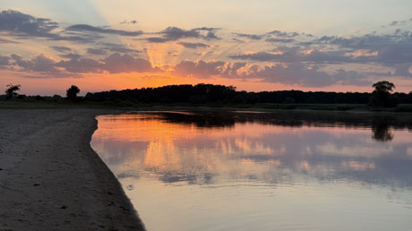 Elberadweg Sonnenuntergang in Werben