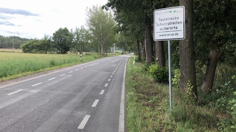 Teststrecke Radweg Schutzstreifen