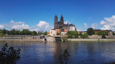 Magdeburg Elbe und Dom Magdeburg Elbe und Dom