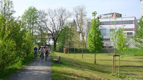 Elsterradweg an K&ouml;stritzer Brauerei