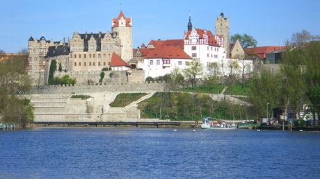 Blick zum Schloss Bernburg Saale Blick zum Schloss Bernburg Saale