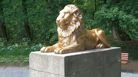 Loewenplastik Schlosspark Ballenstedt