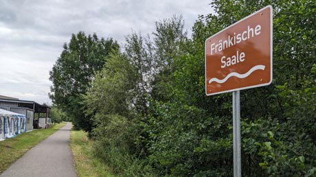 Schild Frnkische Saale
