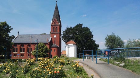 auf dem Gera-Radweg in Ringleben