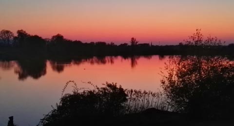 Camping Erfurt Sonnenuntergang