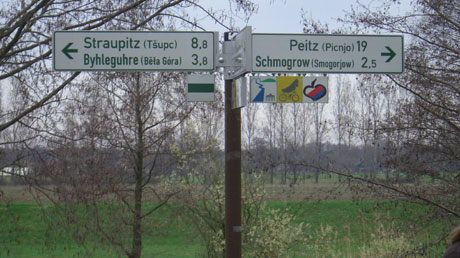 Gurkenradweg Nordumfluter bei Burg Gurkenradweg Nordumfluter bei Burg