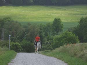Reiter auf dem Ilmtal-Radweg Reiter auf Ilmradweg