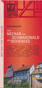 Strassenkarte Deutsche Fachwerkstra�e vom Neckar zum Schwarzwald und Bodensee