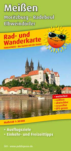 Radwanderkarte Meißen, Radebeul, Elbweindörfer Radwanderkarte Meißen, Radebeul, Elbweindörfer