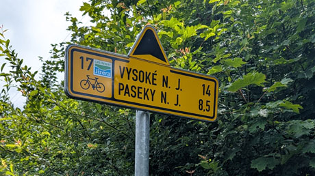 Greenway 17 erstes Hinweisschild