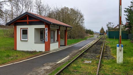 Dingelstädt Radweg am Bahnhof