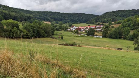 Jagstradweg Rückblick nach Hessenau