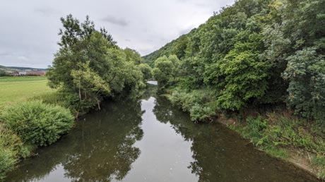 Jagst an der Brücke Klepsau Jagst an der Brücke Klepsau